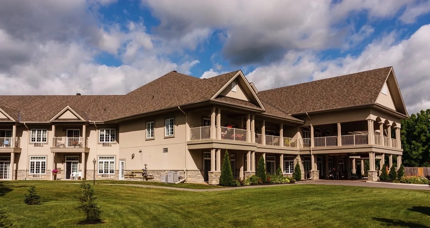 Caregiver supporting a senior resident